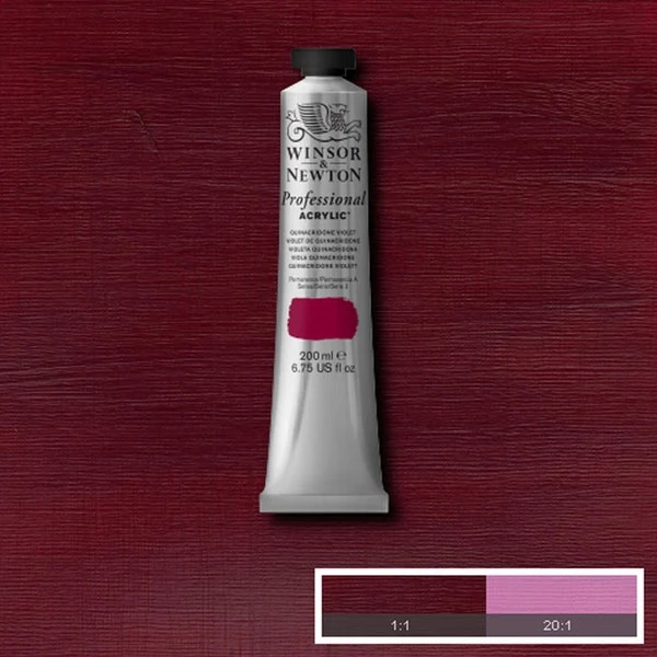 Winsor and Newton - Professional Artists' Acrylic Colour - 200ml - Quinacridone Violet