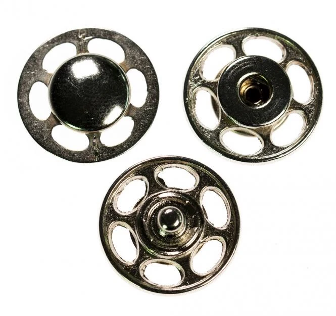 Annäh-Druckknöpfe metal 18mm silber