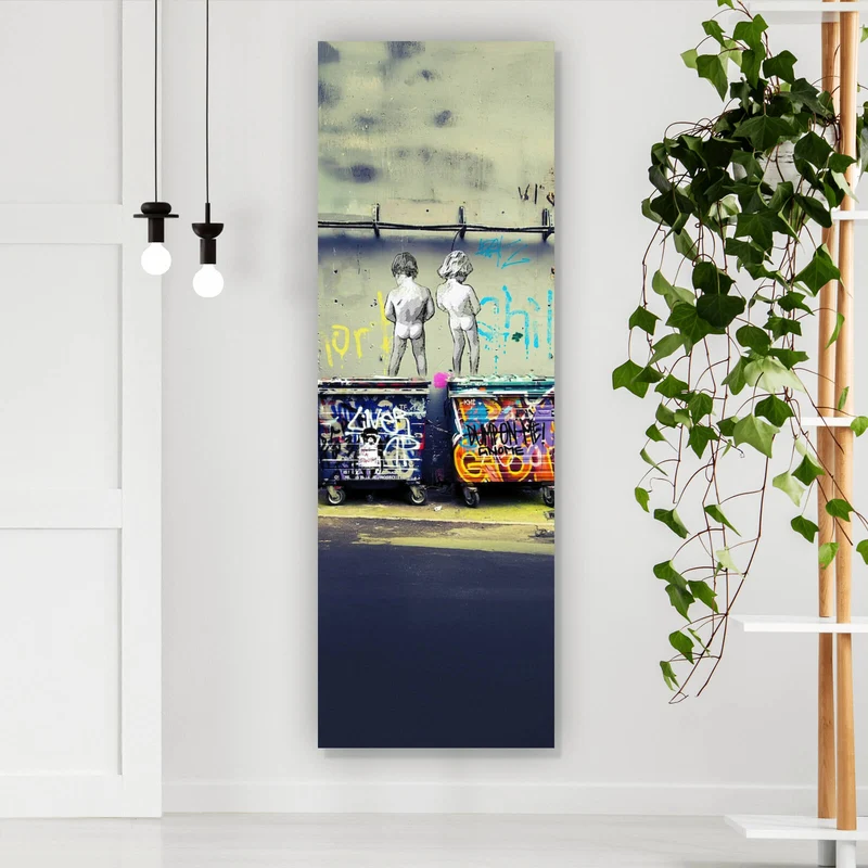 Acrylglasbild Banksy - Life is short Panorama Hoch