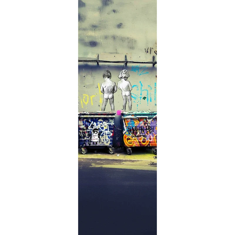 Aluminiumbild Banksy - Life is short Panorama Hoch