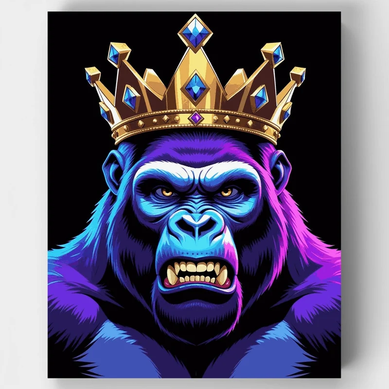 Regal Gorilla King - Paint by Numbers Kit
