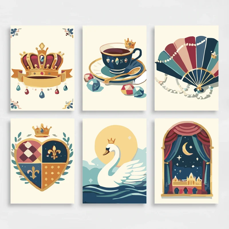 Royal Elegance - Mini Paint by Numbers Set