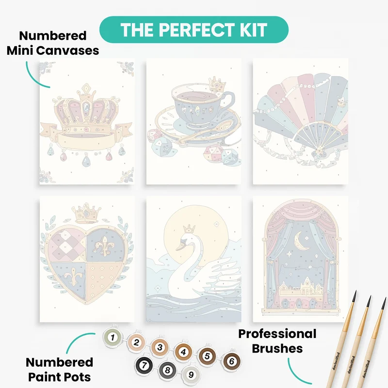 Royal Elegance - Mini Paint by Numbers Set
