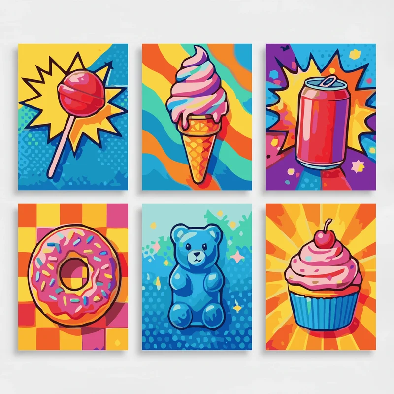 Pop Art - Mini Paint by Numbers Set