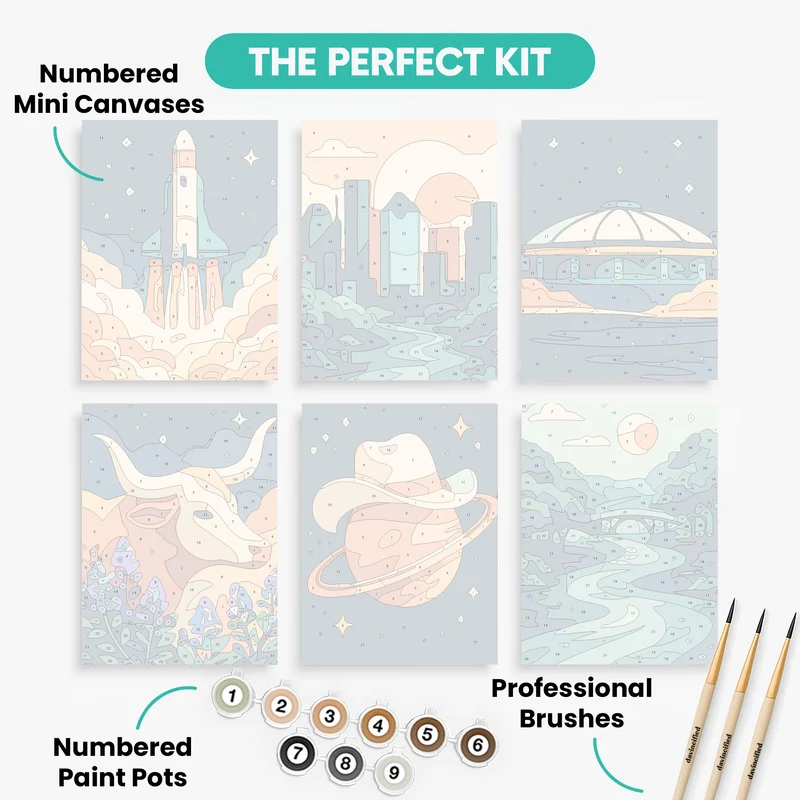 Houston Explorer - Mini Paint by Numbers Set