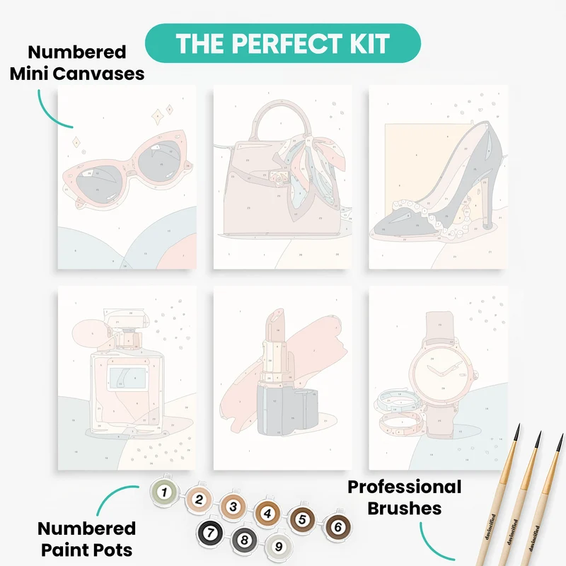 Stylish - Mini Paint by Numbers Set