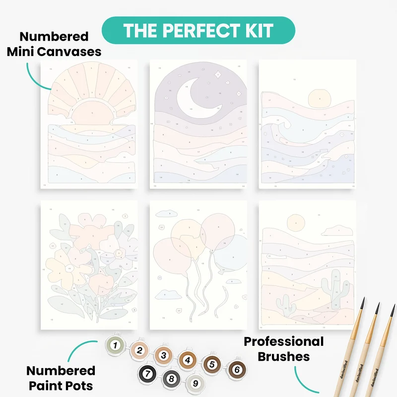 Pastel Dreams - Mini Paint by Numbers Set