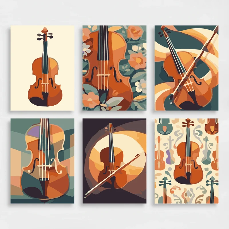 Violin - Mini Paint by Numbers Set