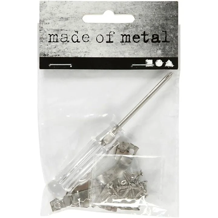 Set of Picture-Hanging Hooks with Screwdriver, 10 pcs