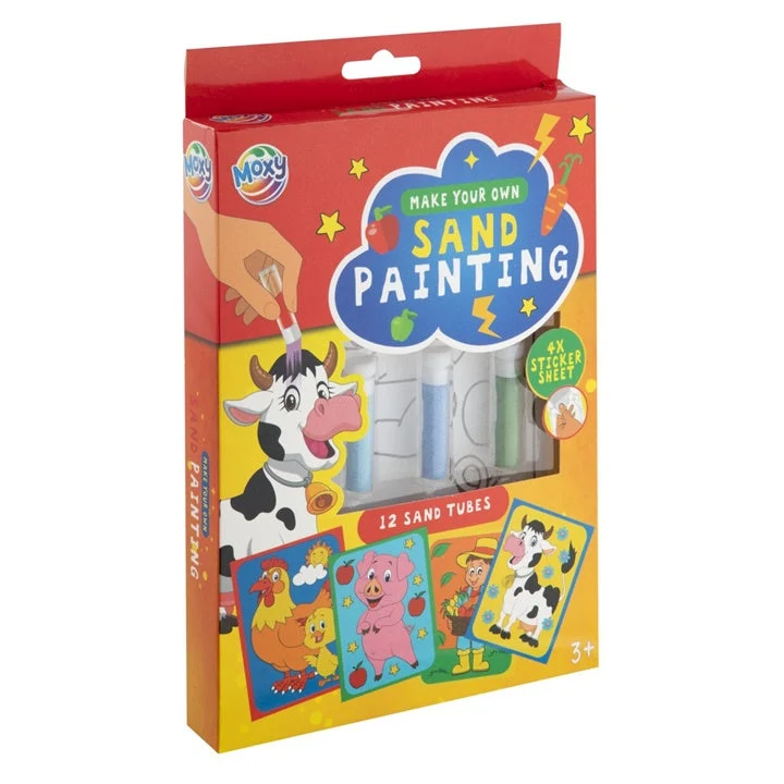 Farm Sand Art Pictures | 4 Sheets and 12 Colors of Sand