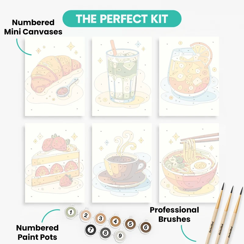 Café Delights - Mini Paint by Numbers Set