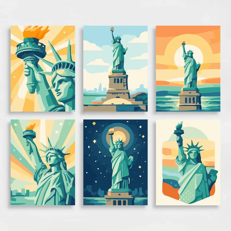 Liberty Illuminated - Mini Paint by Numbers Set