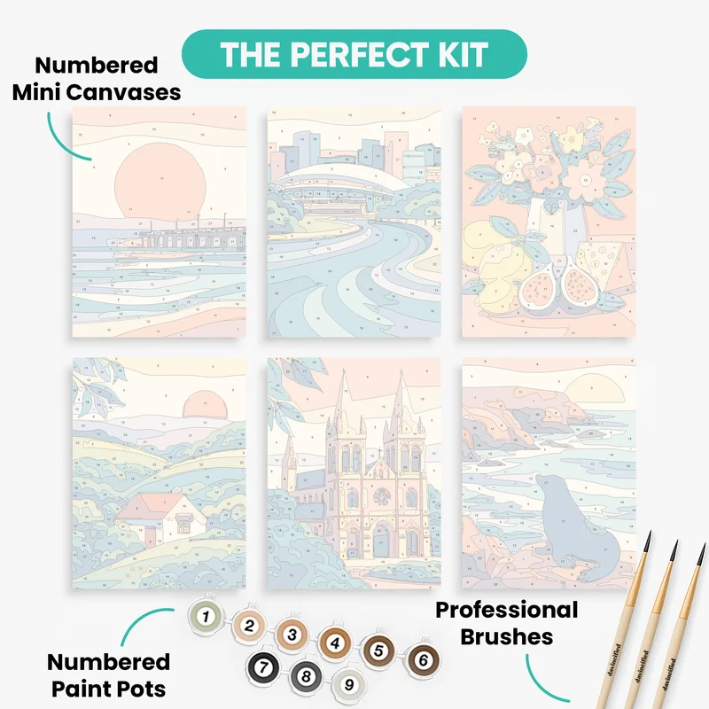 Adelaide Coastal Wonders - Mini Paint by Numbers Set