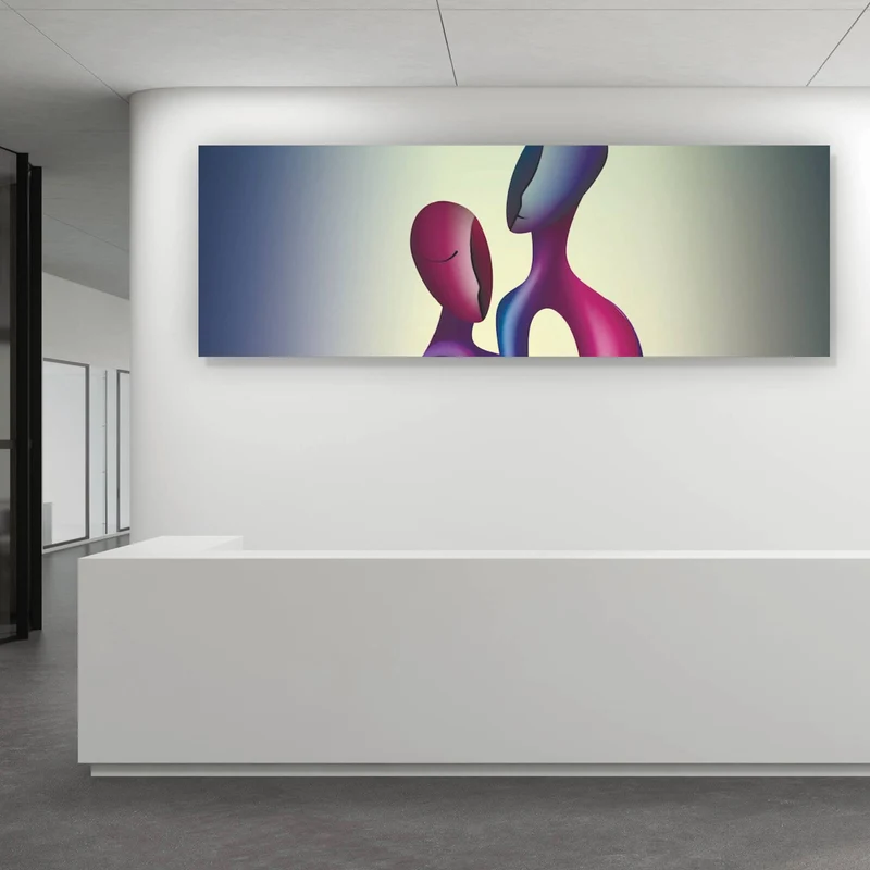 Poster Abstrakte Liebesfiguren Panorama