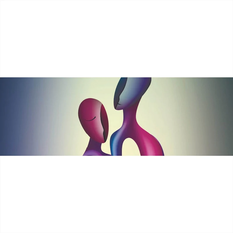 Poster Abstrakte Liebesfiguren Panorama