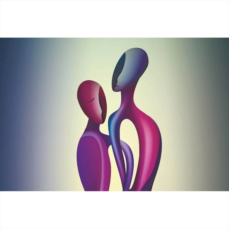 Poster Abstrakte Liebesfiguren Querformat