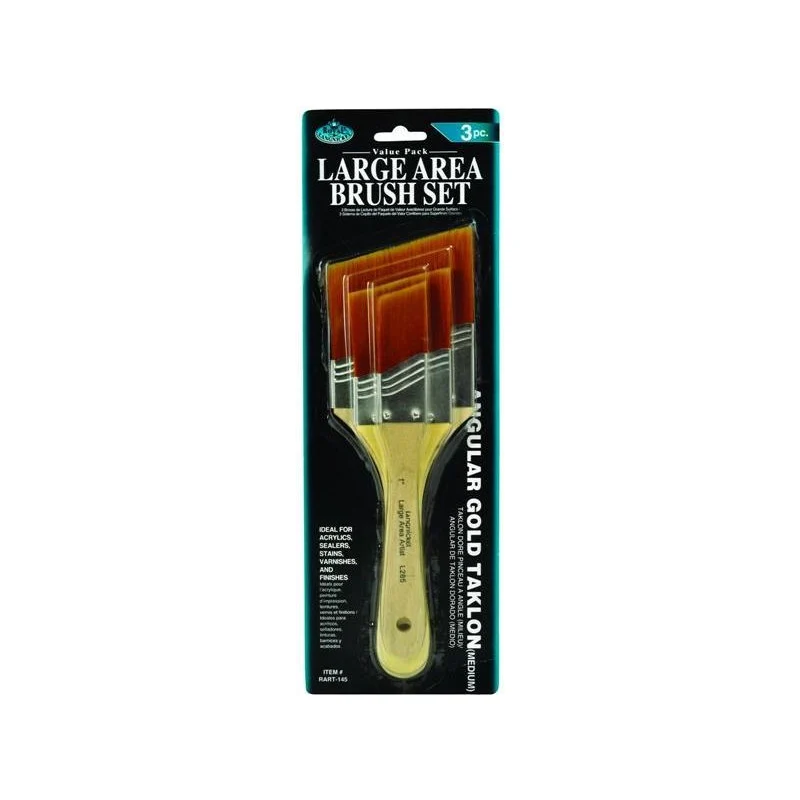 Angled Brushes for Ground and Gesso Priming - Set of 3