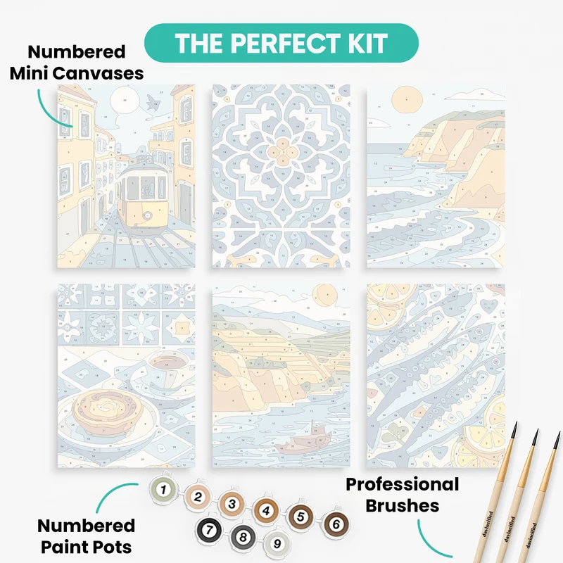 Portuguese Delights - Mini Paint by Numbers Set