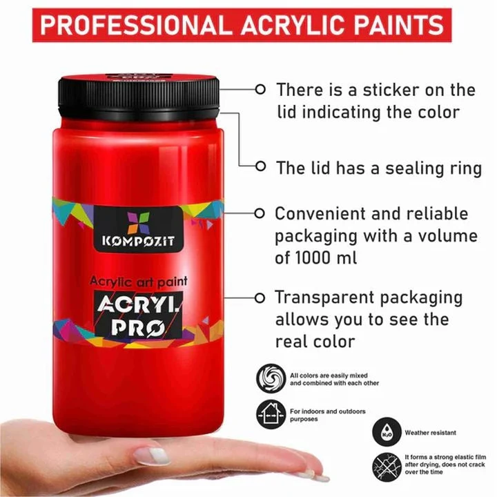 Kompozit ACRYL PRO ART Acrylic Paint, 1 000 ml