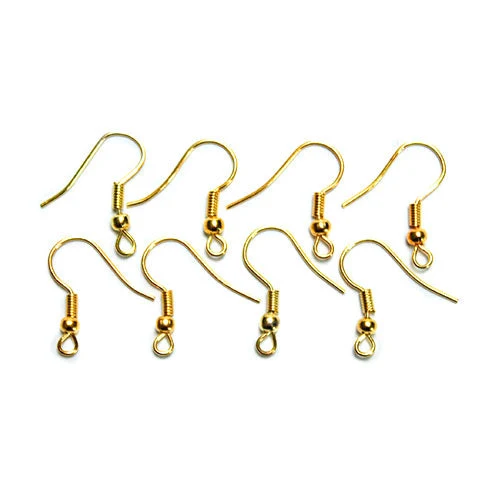 Metal Earring Hooks - Gold Color
