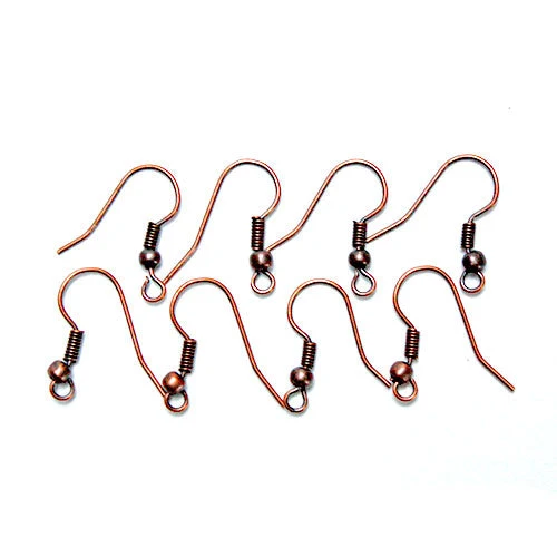 Metal Earring Hooks, Bronze Color