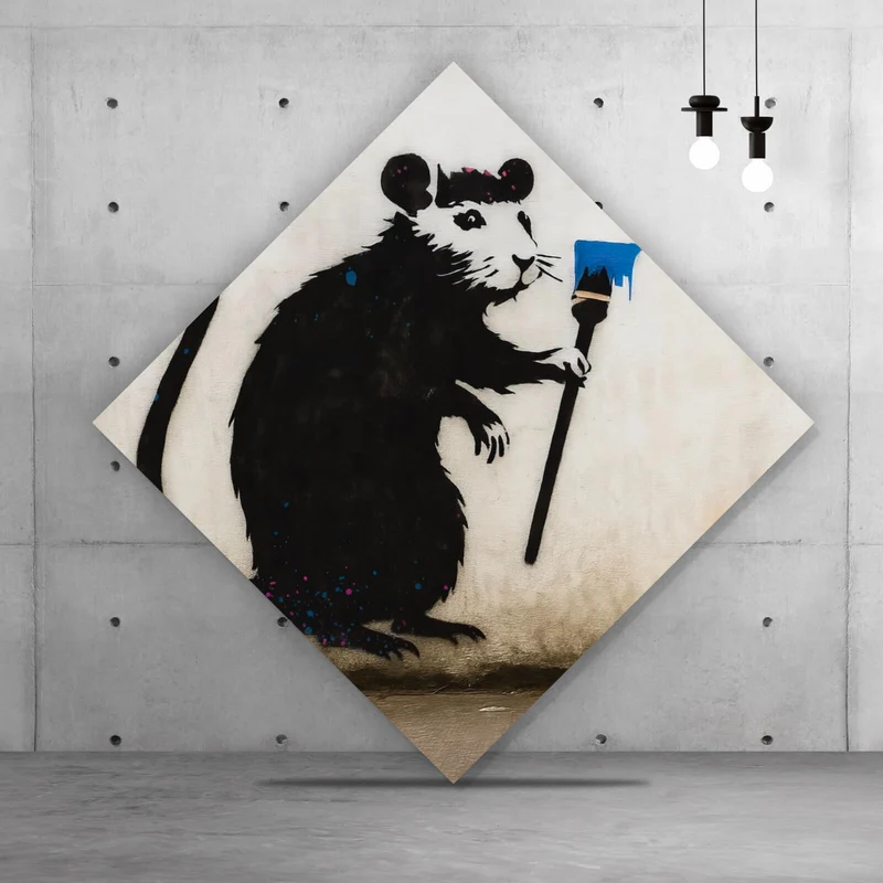 Poster Ratte mit provokanter Botschaft Raute