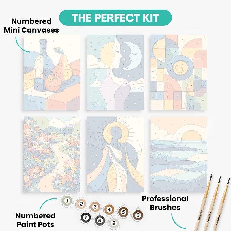 Fine Art - Mini Paint by Numbers Set