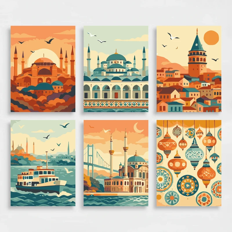 Istanbul - Mini Paint by Numbers Set