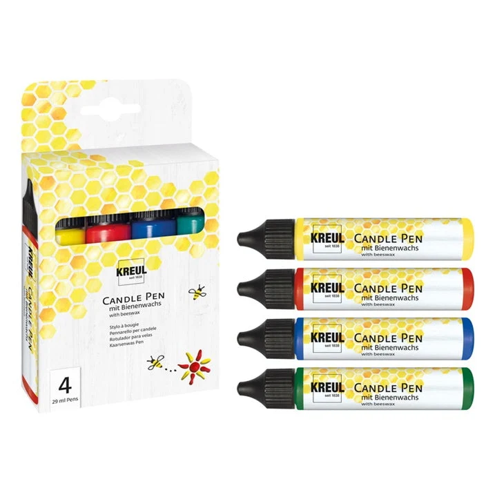 KREUL Candle Pens, Set of 4 x 29 ml