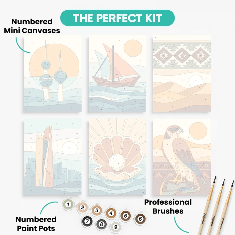 Kuwait Heritage - Mini Paint by Numbers Set