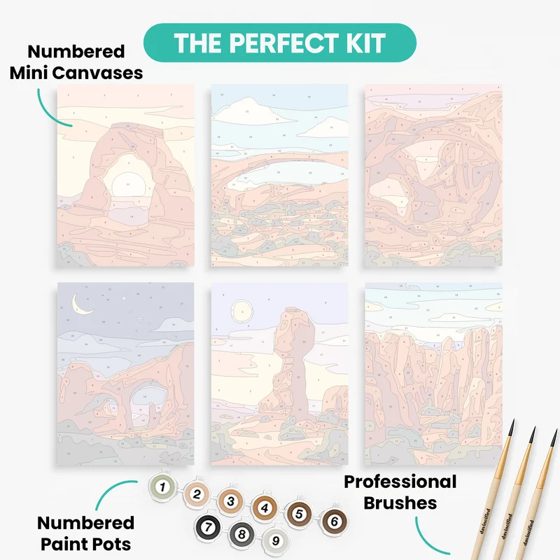 Arches National Park - Mini Paint by Numbers Set