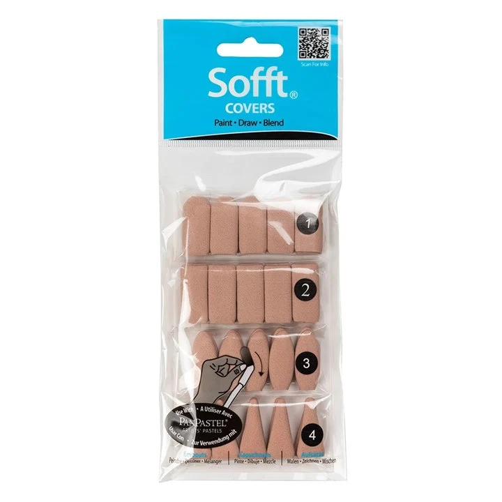 Sofft Foam Covers for Spatulas, Set of 40, Assorted Shapes