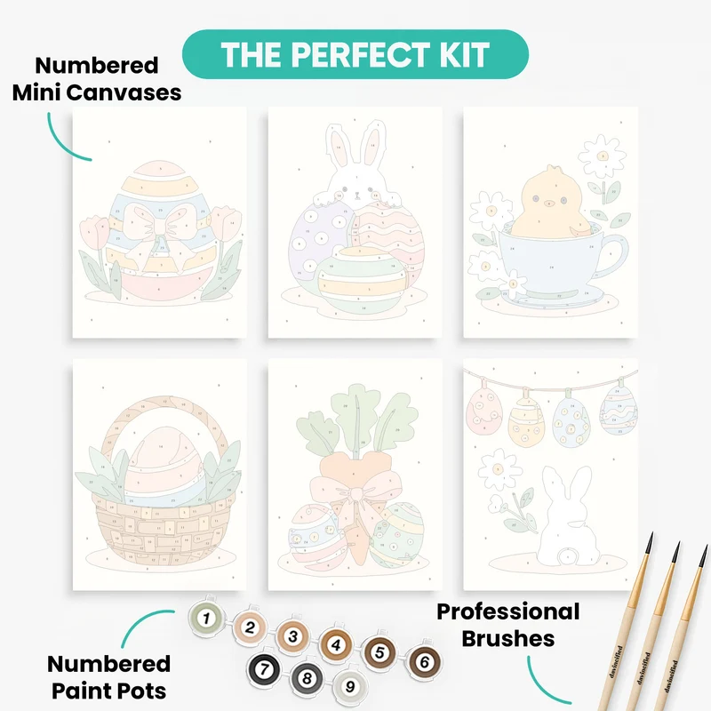 Easter Celebration - Mini Paint by Numbers Set