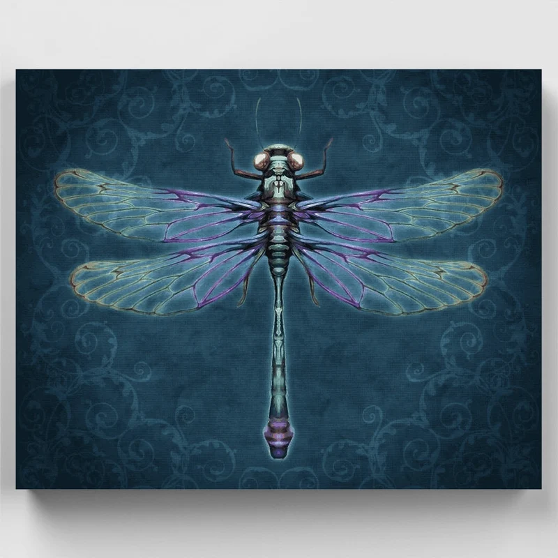 Damask Dragonfly - Paint by Numbers Kit