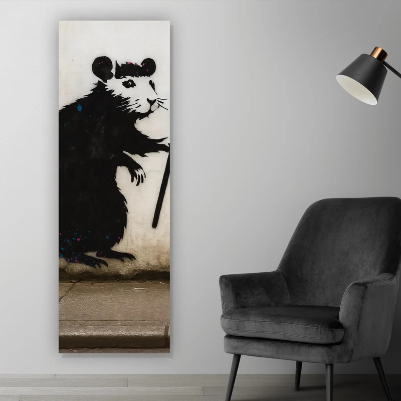 Poster Ratte mit provokanter Botschaft Panorama Hoch