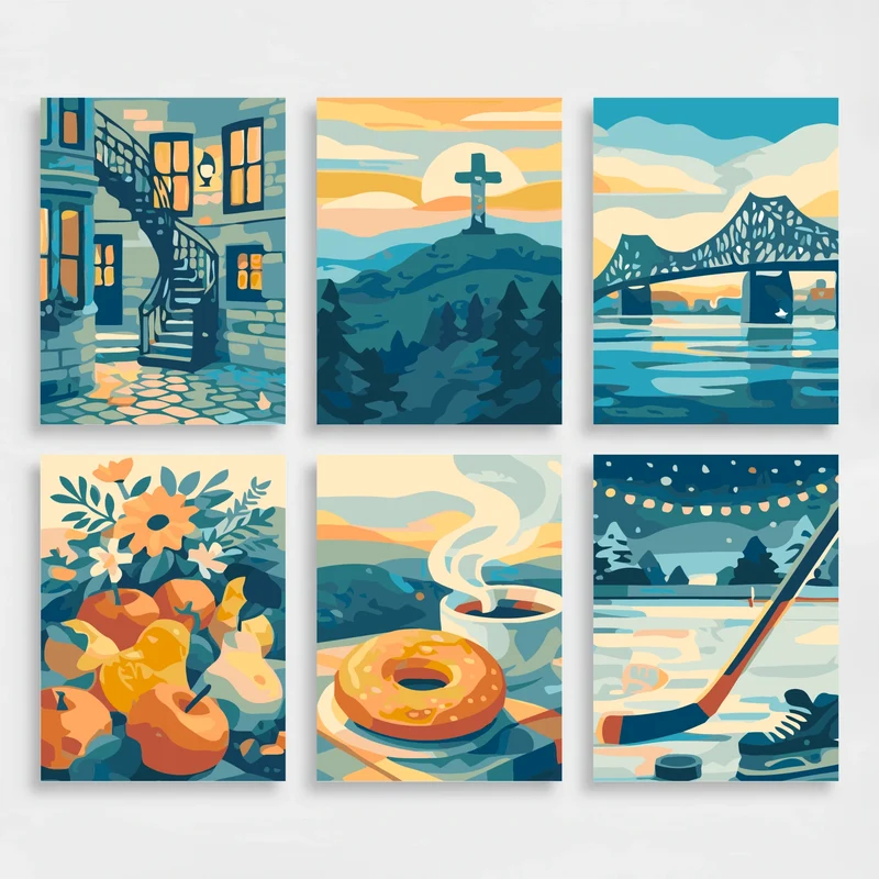 Montreal Highlights - Mini Paint by Numbers Set