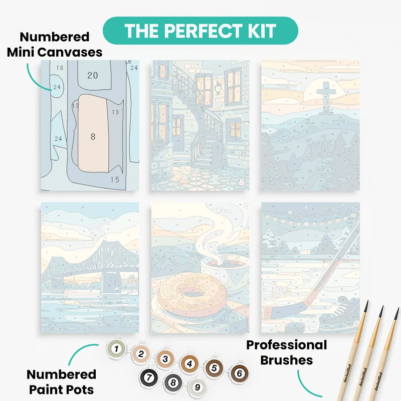 Montreal Highlights - Mini Paint by Numbers Set