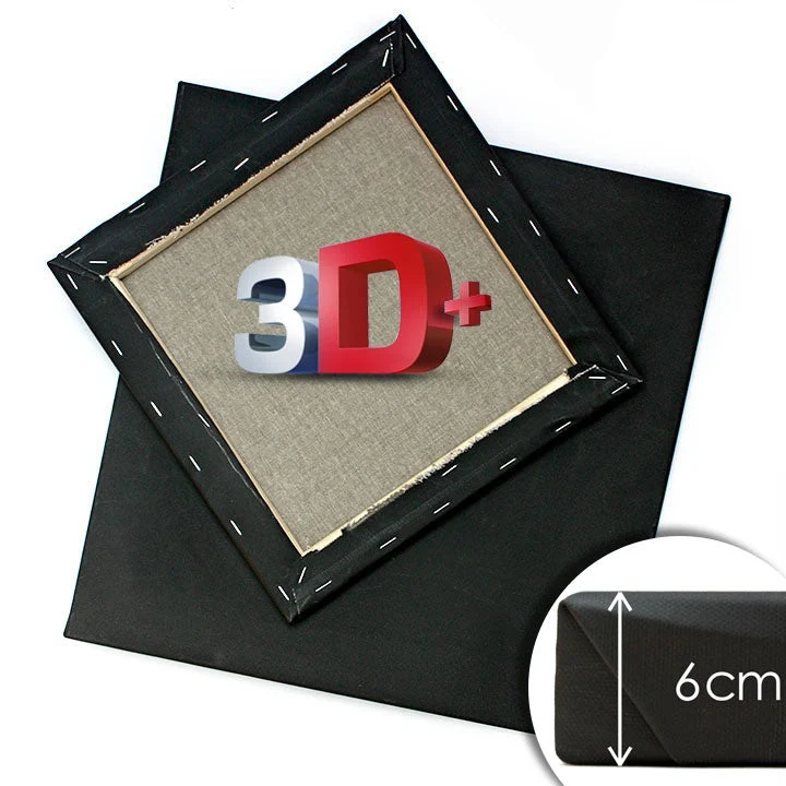 3D+ Black Stretched Canvas PROFI
