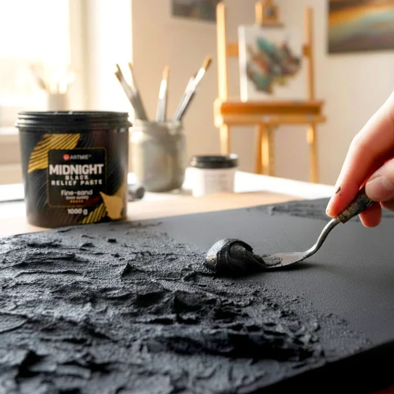 ARTMiE Midnight 3D Black Relief Paste