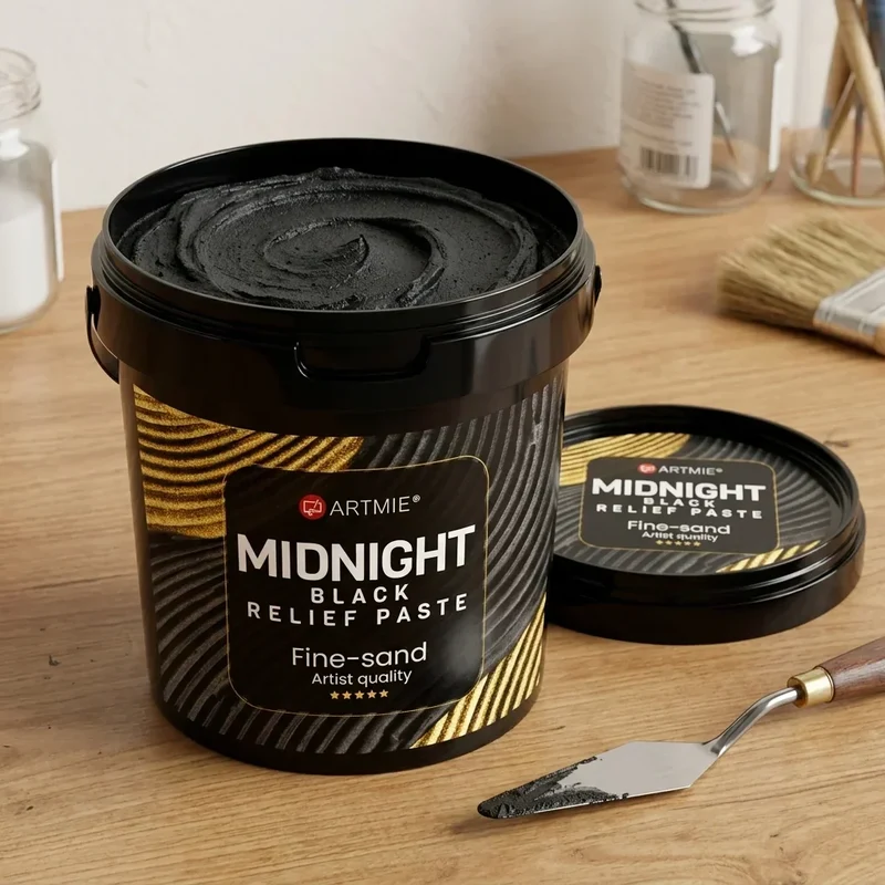 ARTMiE Midnight 3D Black Relief Paste
