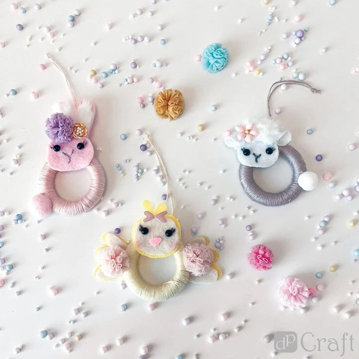 Pastel Plush Pom-Poms, 90 pcs