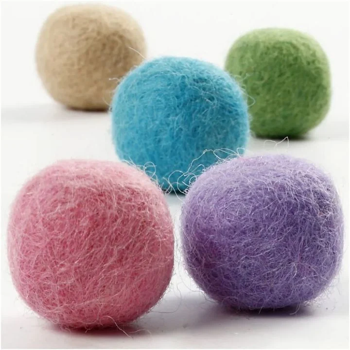 Pastel Felt Balls, 64 pcs