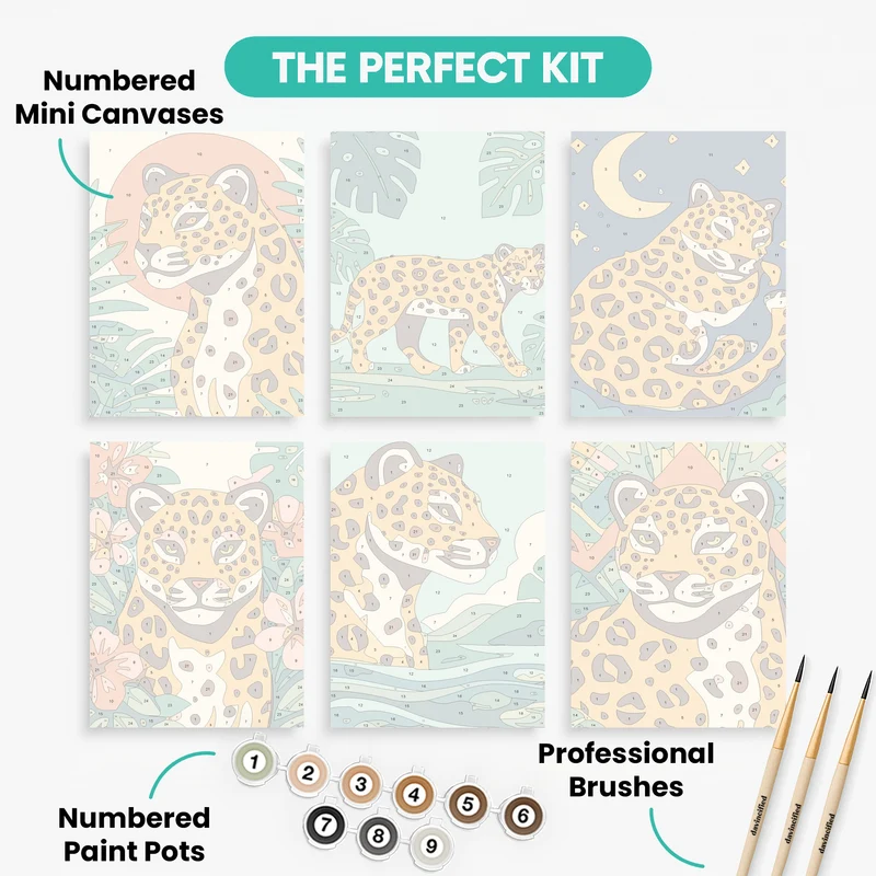 Jaguars - Mini Paint by Numbers Set