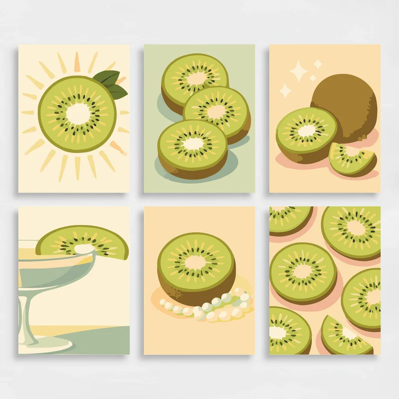 Kiwis - Mini Paint by Numbers Set