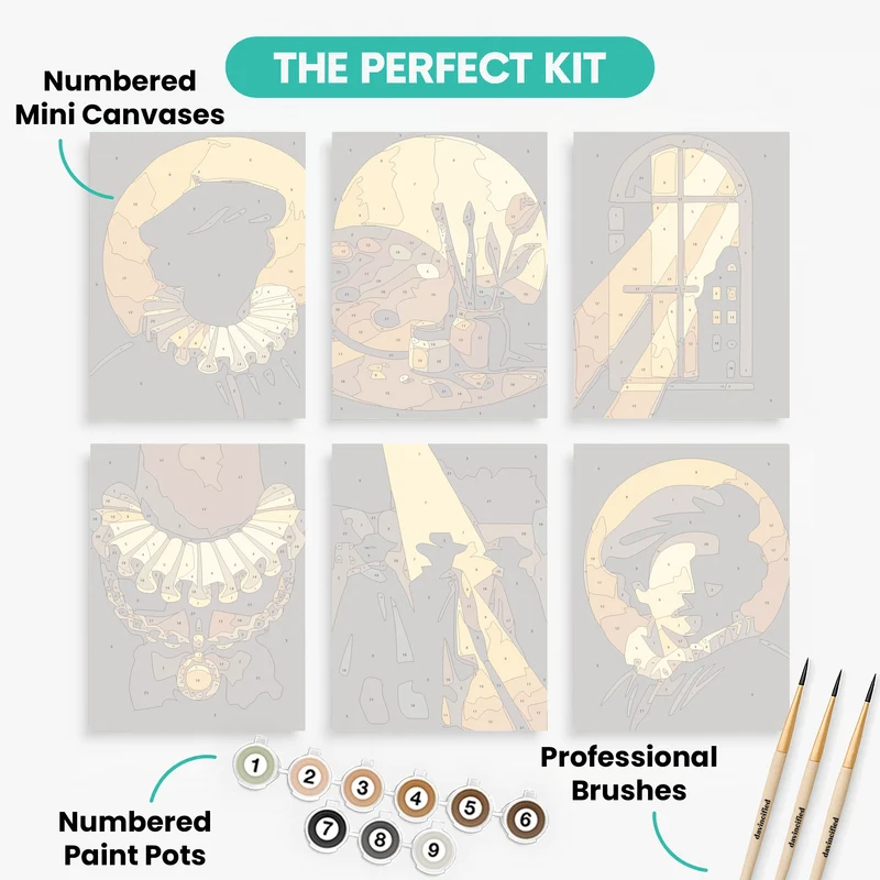 Rembrandt - Mini Paint by Numbers Set