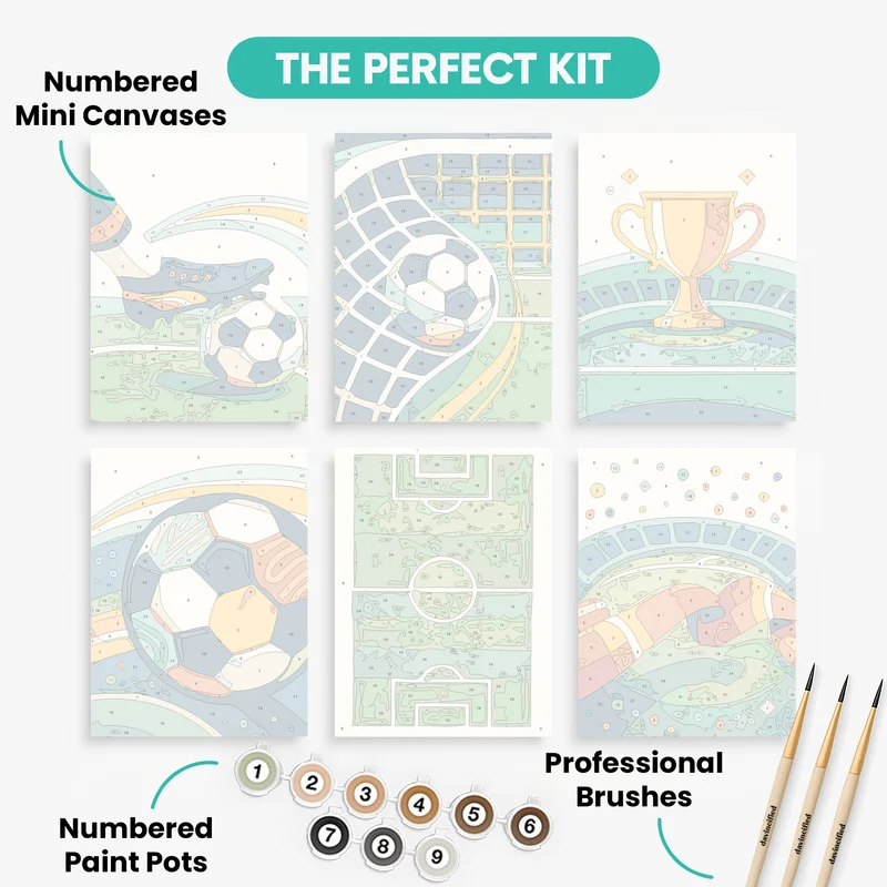 Soccer - Mini Paint by Numbers Set