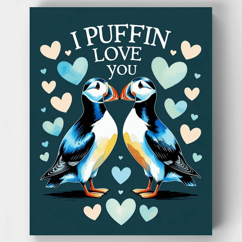 I Puffin Love You - Paint by Numbers Kit