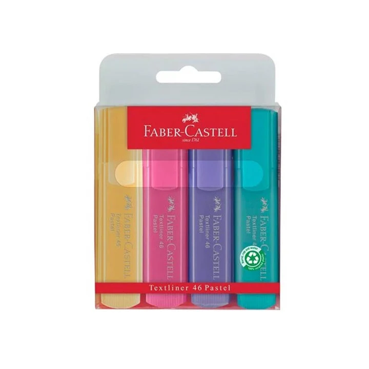 Faber-Castell Highlighters 46 Pastel, Set of 4