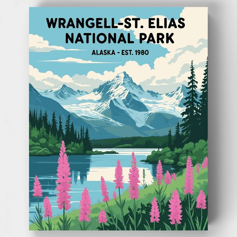 Wrangell-St. Elias National Park - Paint by Numbers Kit