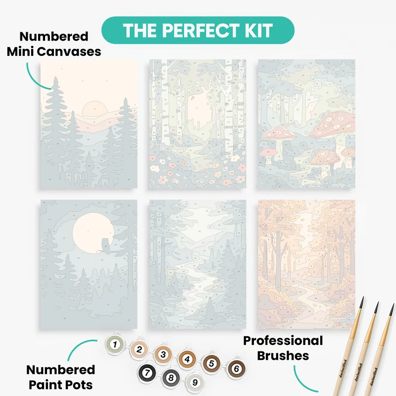 Forests - Mini Paint by Numbers Set